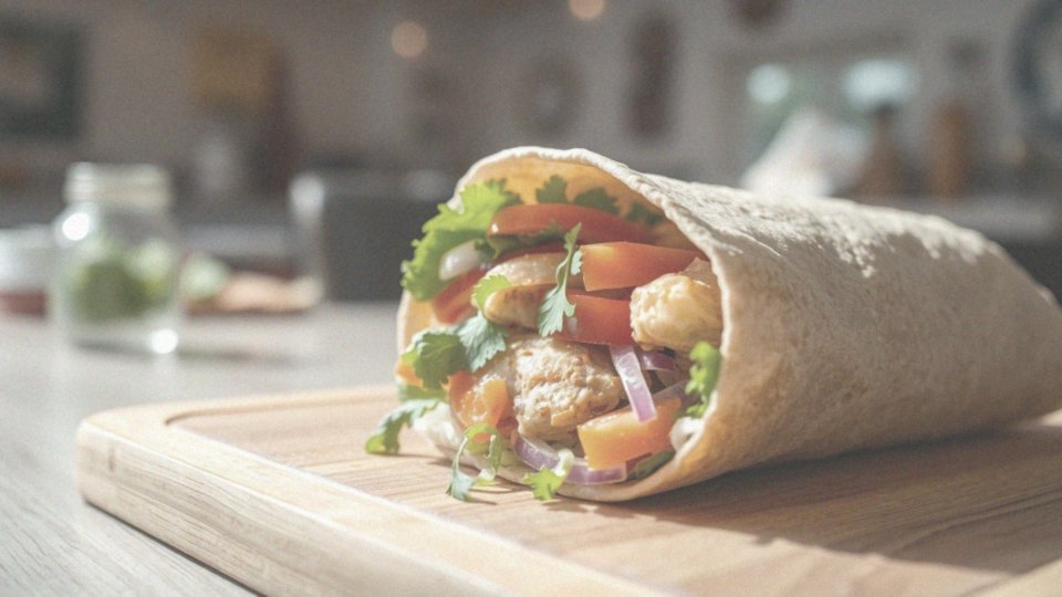 Ile kalorii ma kebab w tortilli z mięsem drobiowym?