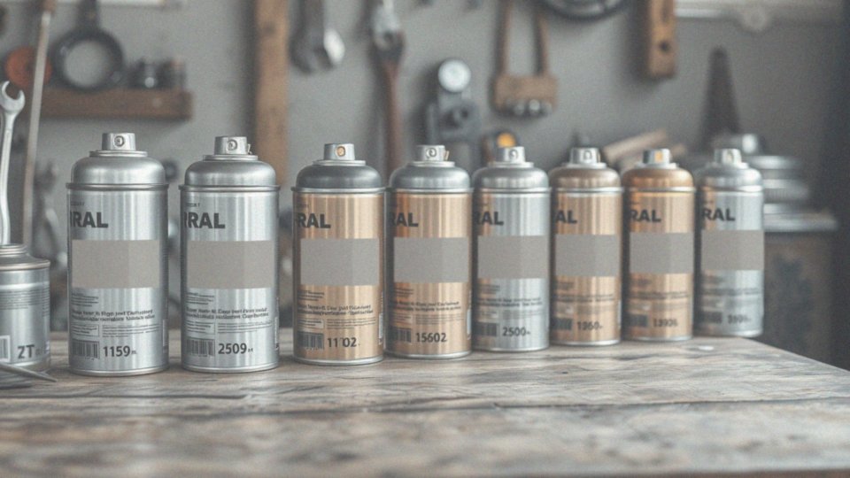 Jakie kolory RAL są dostępne w farbach w sprayu do metalu?